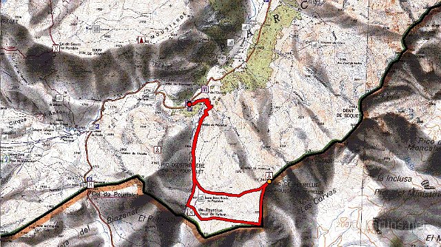 Peyrelue_Carte.JPG - Tracé pic de Peyrelue